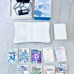 Nintendo WII machine, equipments With 8 Games 