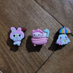 Lot Of 3 Sanrio Croc Charms 