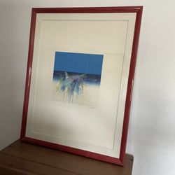 Douglas Galloway Abstract Coastal Art Large Framed Canvas (third in series)