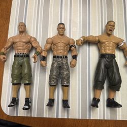 3 John Cena WWE Action figures 