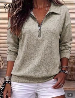 Women’s Medium (6/8) Half-Zip Pullover Sweatshirt
