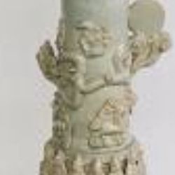 Large Vintage Song Style Celedon Covered Vase 