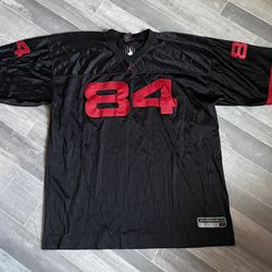 Air Jordan Vintage Randy Moss #84 Jersey Black Size XXL Sewn Mesh H9-PRX RARE