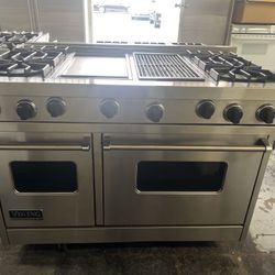 VIKING 48”WIDE ALL GAS RANGE STOVE STAINLESS STEEL 