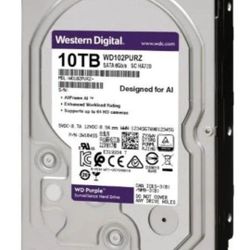 WD Purple 10TB 7200RPM 256MB HDD Cache SATA 3.5" MEDIA Hard Drive WD102PURZ 