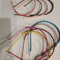 9 Cloth Covered Headbands New