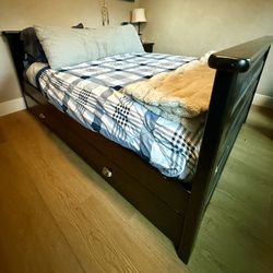 Full Size Bed, mattress, twin trundle