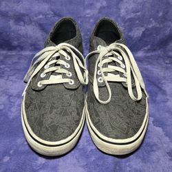 Vans Off The Wall Logo Print Men's Shoes Size 10 Gray