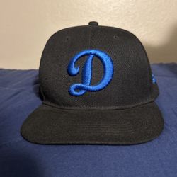 black and blue dodgers snapback  hat 