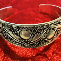 Bracelet Cuff  Berber Jewelry in Solid Silver Handmade for Women