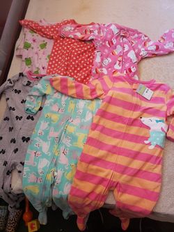 Carters fleece footsie pjs