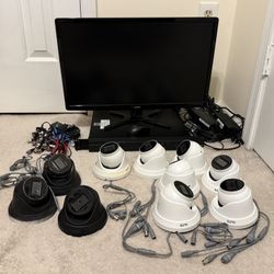 LTS 16-Channel 4K DVR Security Camera System – 10x 5MP Cameras + Monitor + Baluns