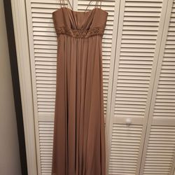 taupe evening gown sz6 