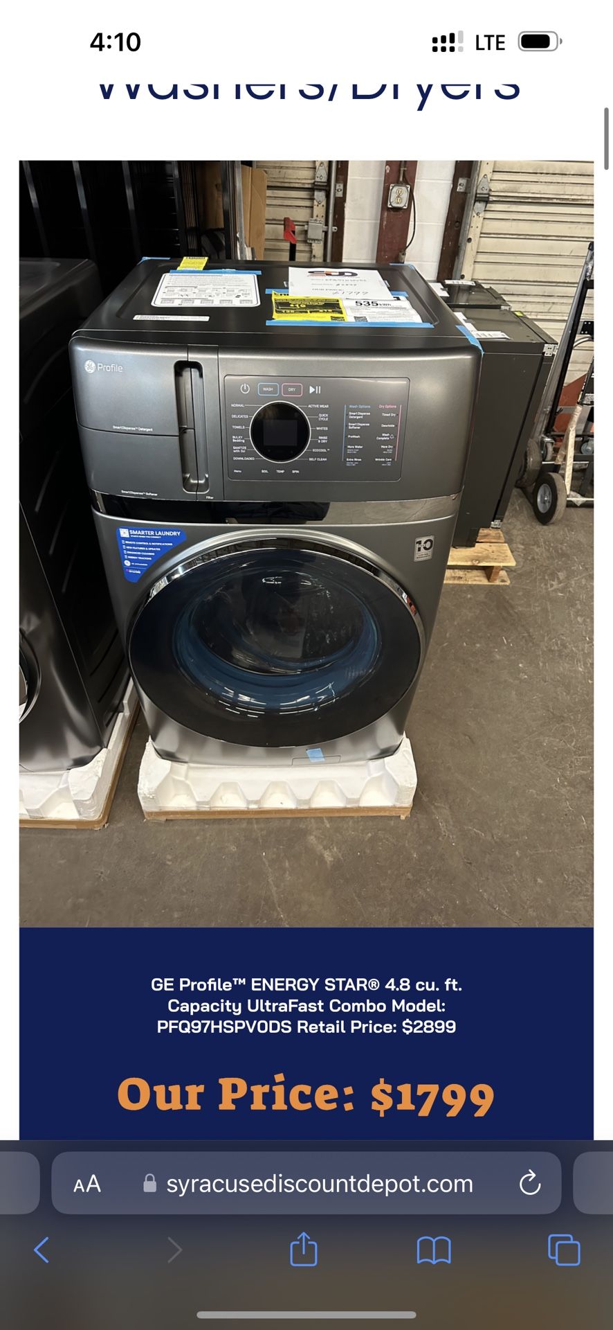 Brand New Convo Washer/dryer $1799