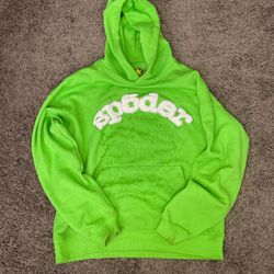 Green Sp5der Hoodie Authentic 1-1 Passes StockX Authentication 