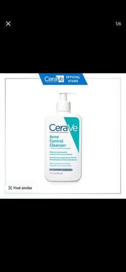 CeraVe Acne Control Cleanser – 2% Salicylic Acid Face Wash, 12 fl oz