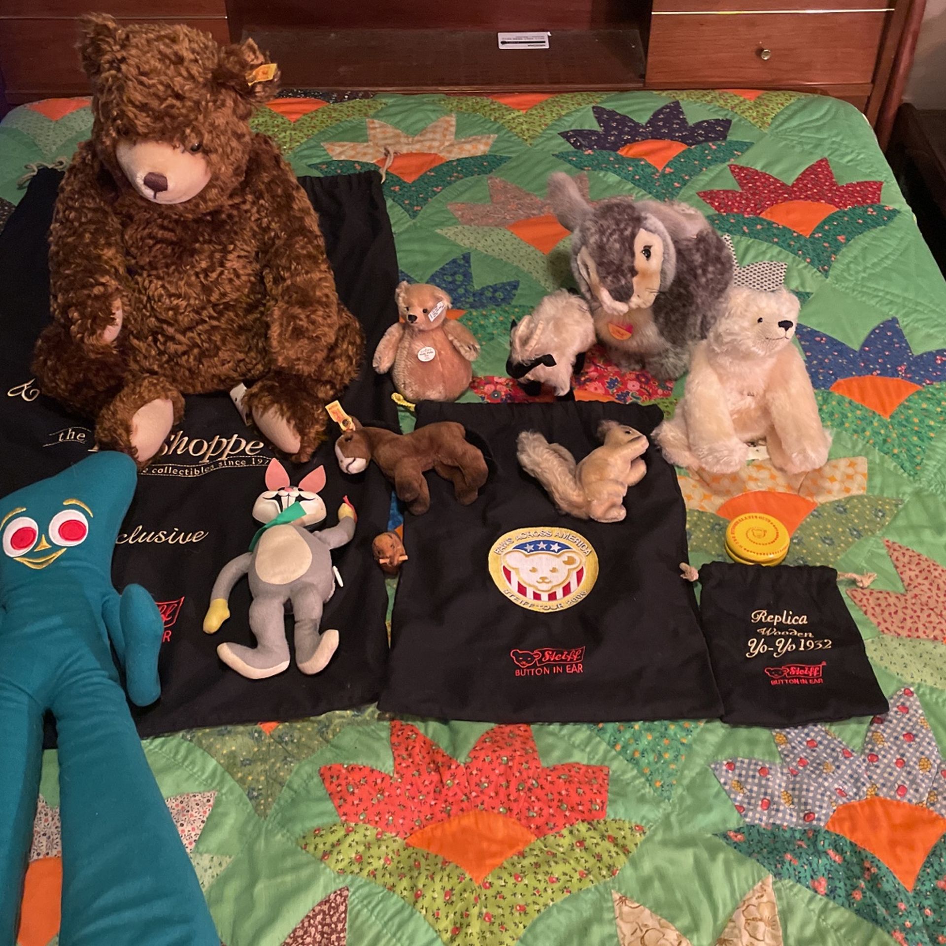 Steiff Button In The Ear Vtg Stuffed Animals