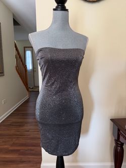 Strapless Glitter Bodycon Mini Dress size M