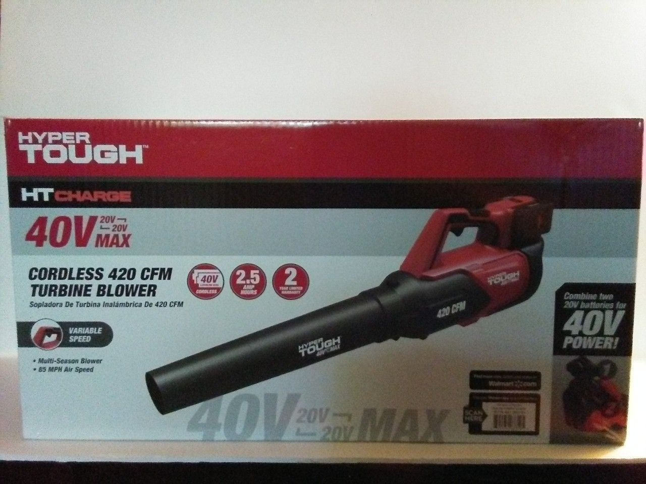 Hyper Tough 40V MAX Cordless 420 CFM Turbine Blower