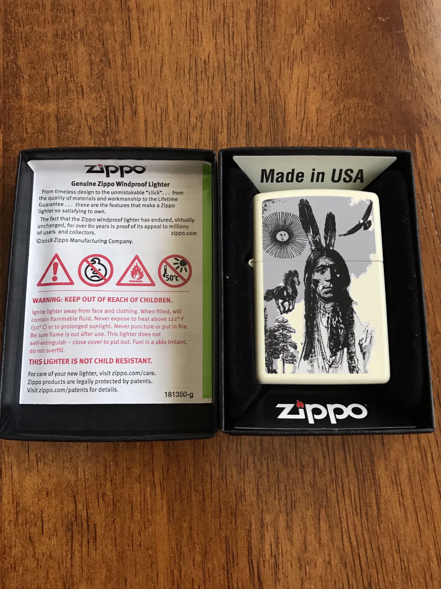 Native American Zippo USA lighter