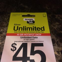 StraightTalk $45 Unlimited Card
