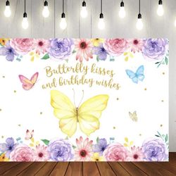 Butterfly Back Drop And Tons Of Balloons 