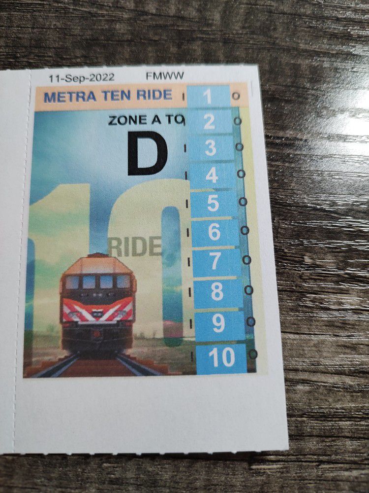 Metra Ten Ride D To A
