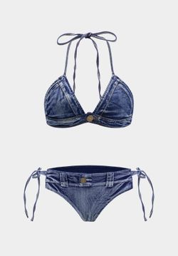 Denim Tie Knot Bikini