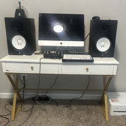 White Desk With Gold Legs 😉