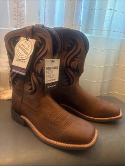 Ariat Kanyon Toughstock  Wide Square Toe Earth Brown Boots 10074257 Men's 12 D