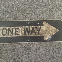 Vintage One Way Sign 