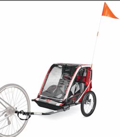 Allen Sports Deluxe 2-Child Bicycle Trailer, red, model T2R-WM