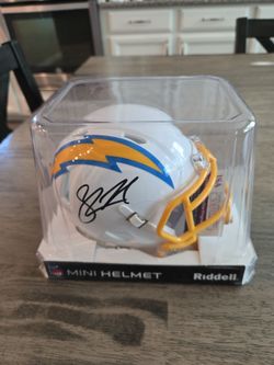 Signed chargers mini helmet
