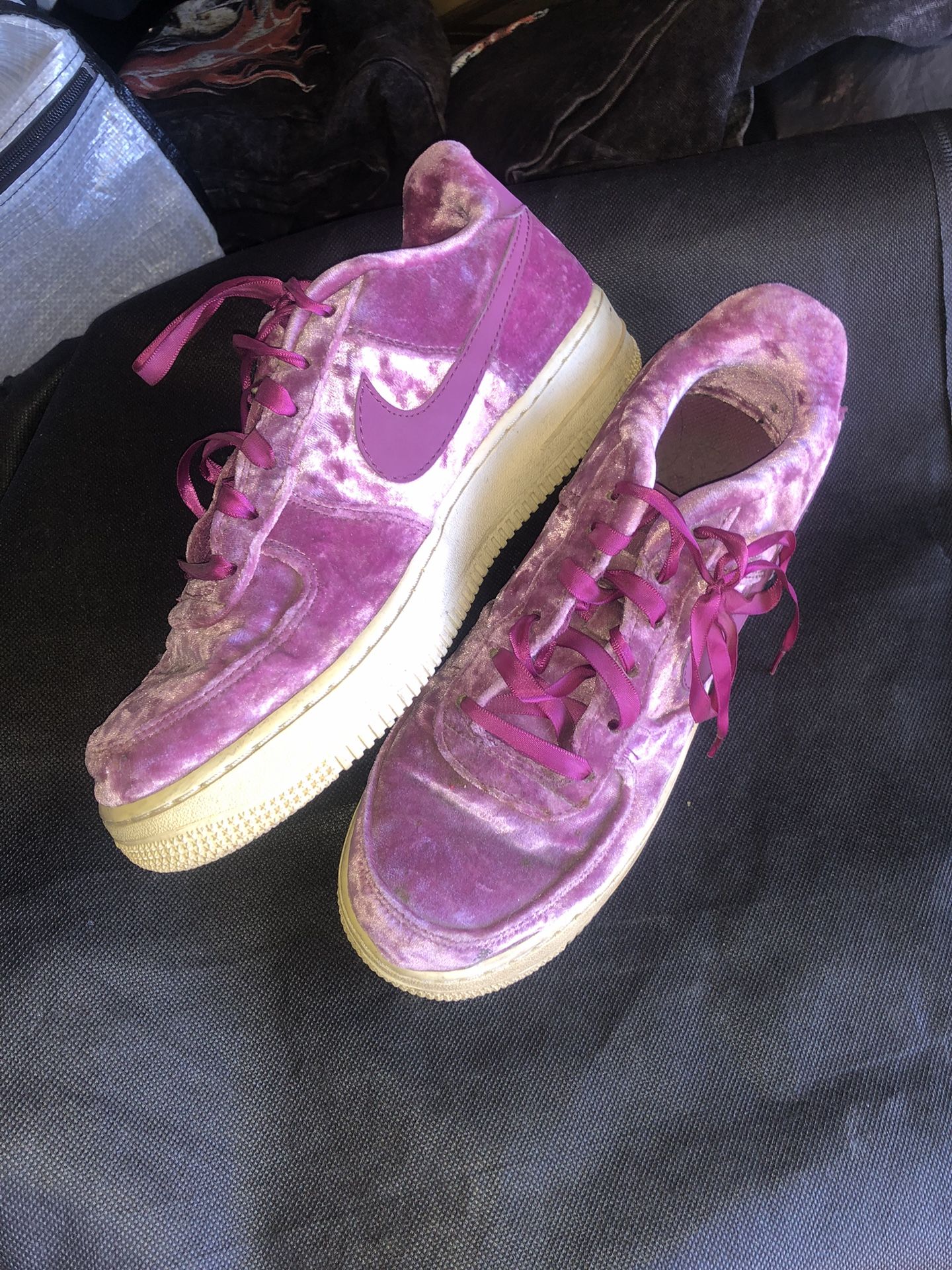 Nike Air Force 1 LV8 Youth Size 7 Velvet Purple Suede Sneakers Shoes 849345-601