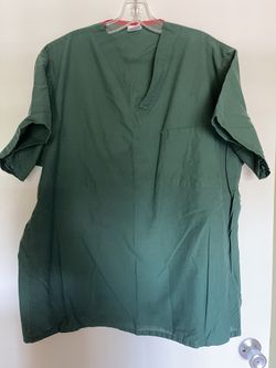 Scrubs Shirts 3 Unisex Dark Green Size XL / Soft Cotton Male or Female Solid Colors 