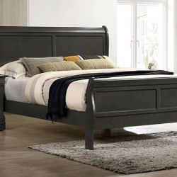 Queen 4pc Bedroom Set! Queen Bed, Nightstand, Dresser, &mirror Included!! On Sale Now 