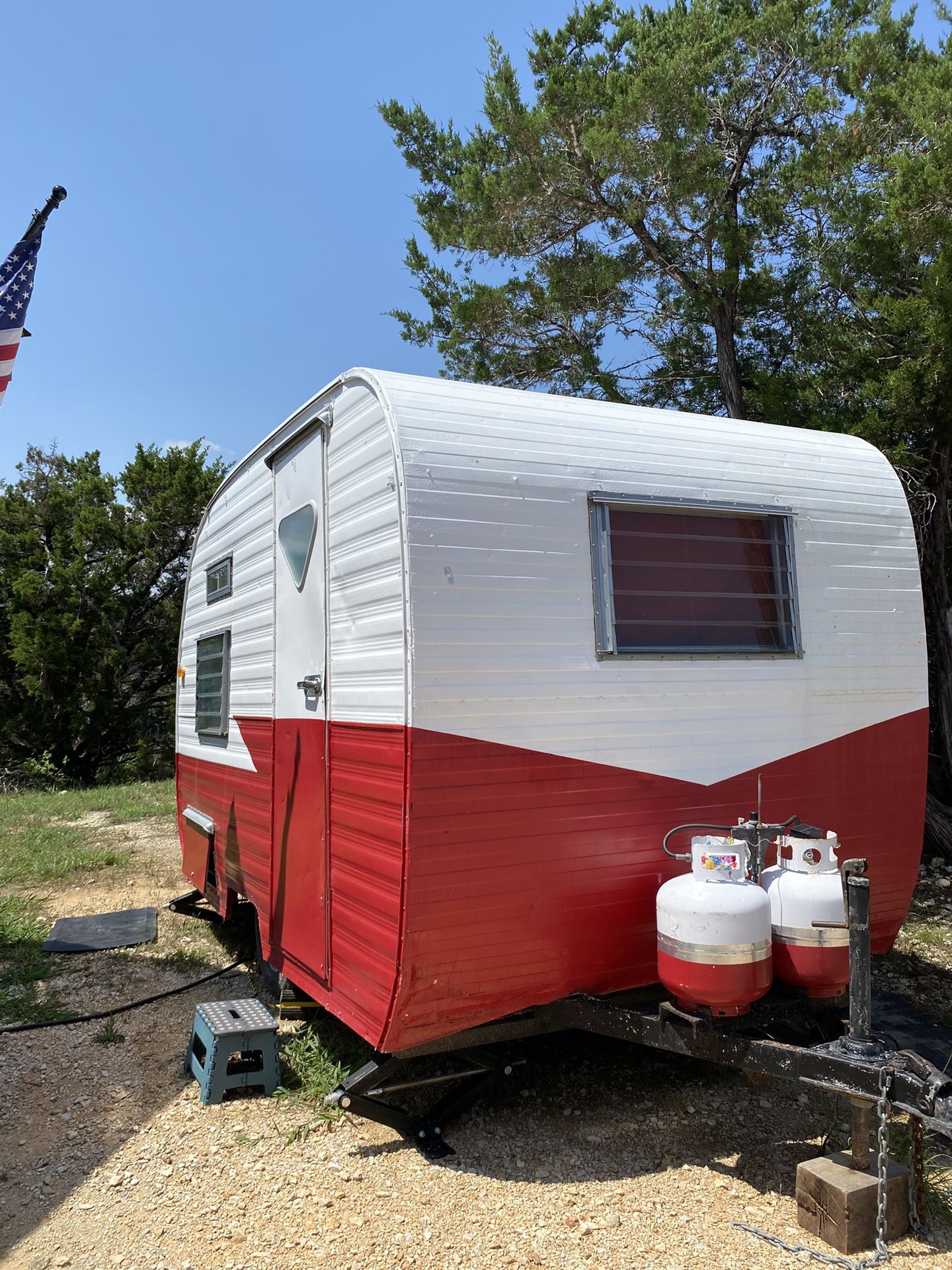 1962 Vintage Mobile Scout Completely Restored Keeping Most Original Parts , Stove Works , AC Sleeps 2 With Plenty Of Storage