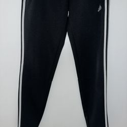 Adidas women's Black and White 3 Striped M Track Pants