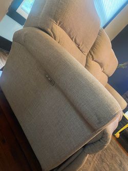 Power Recliner Chair Couch Beige Fabric