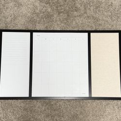 Monthly Calendar Whiteboard With Cork Broad 