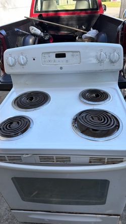 GE White Electric Coil Range Stove