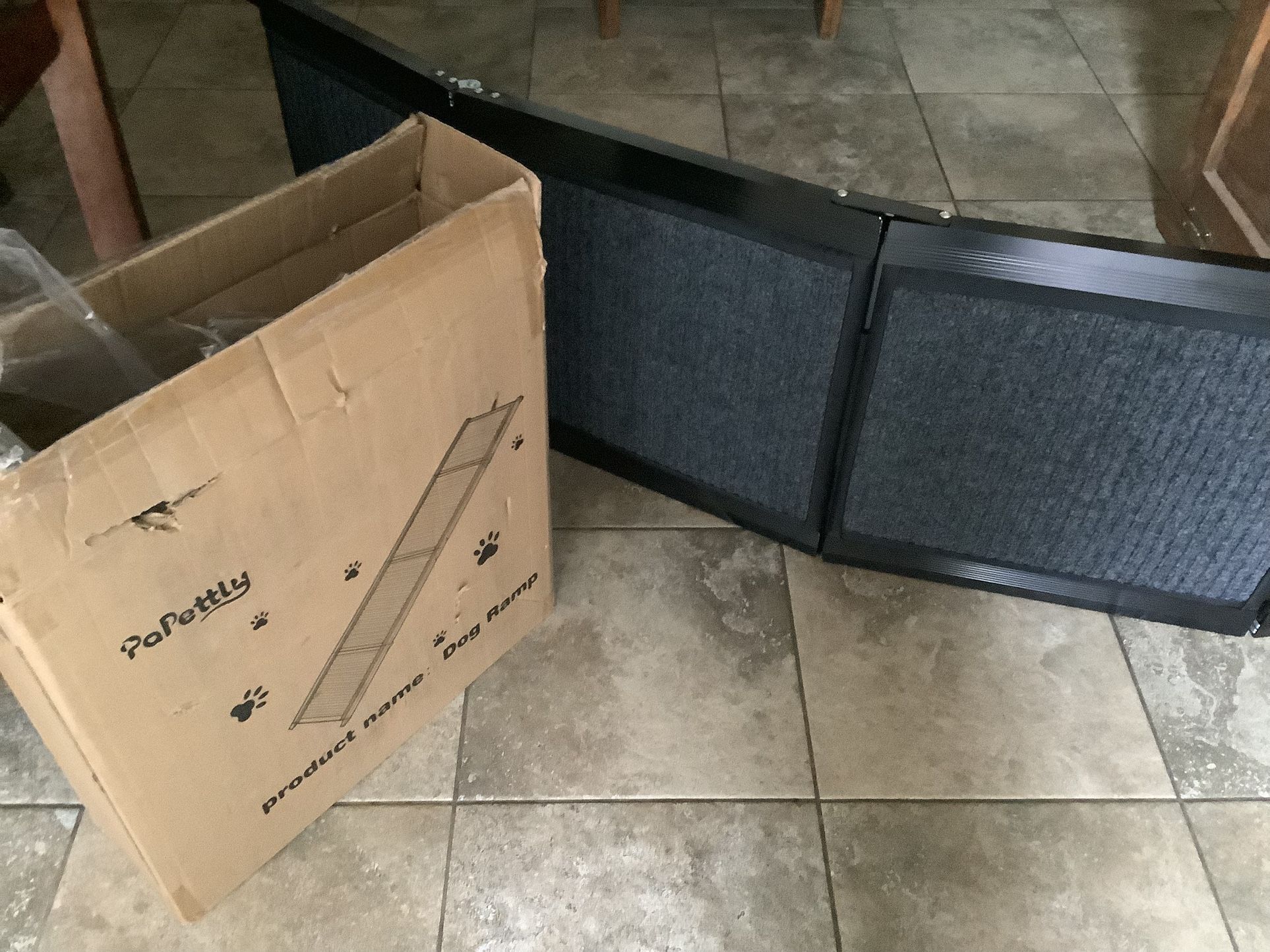 Dog Ramp for Car 71'' X-Long & 17.2" Wide Folding Dog Ramps for Large Dogs with Non-Slip Rug Surface Portable Dog Car Ramp for SUV Car & Truck, Outdoo