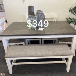 Beautiful! 6-pc Dining Set ( Table + 4 Chairs) On Sale $349