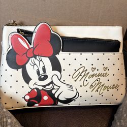 Mini Mouse Official Disney 2 Bags. Vegan Leather. Soft Crossbody Pu Bridgewater 