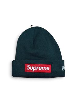 Supreme x New Era Box Logo - World Famous Beanie FW22 (FW22BN10) dark green NWT