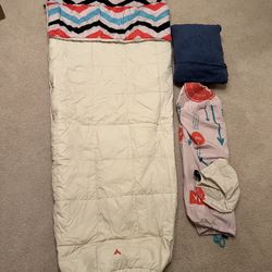 REI Ticla Besito Sleeping Bag Flippable + Therm-a-Rest Compressible Pillow