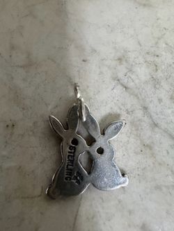 Sterling silver rabbit charm