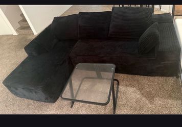 Couch with coffee table