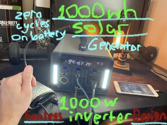 1000wh 1000w Portable Power Station, Fanless Solar Generator Battery Pack 1kwh 1kw Lithium
