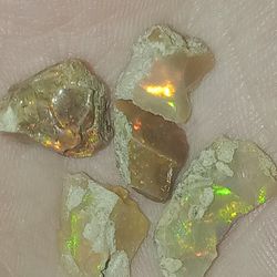 10ctw Natural Ethiopian Fire Opal 8mm Pieces 